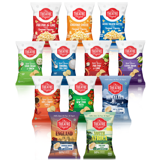 TRY IT ALL - Box of 12- Popcorn / Potato Chips/Air Popped Chips - All Flavours